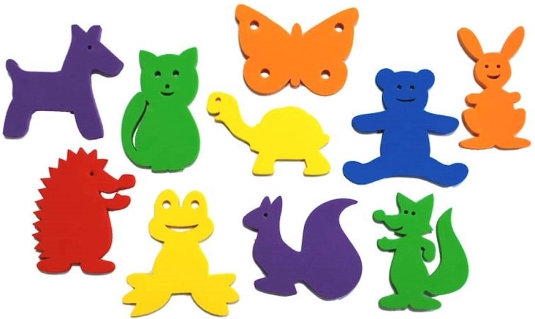 Pegatinas de agua de animales divertidos (10 uds.)