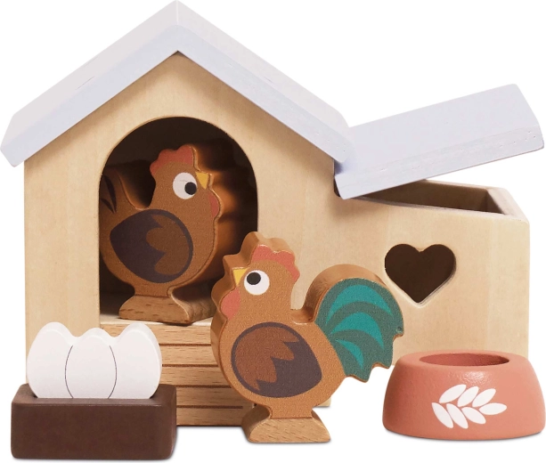Le Toy Van gallinero de madera – set de accesorios para casa de muñecas