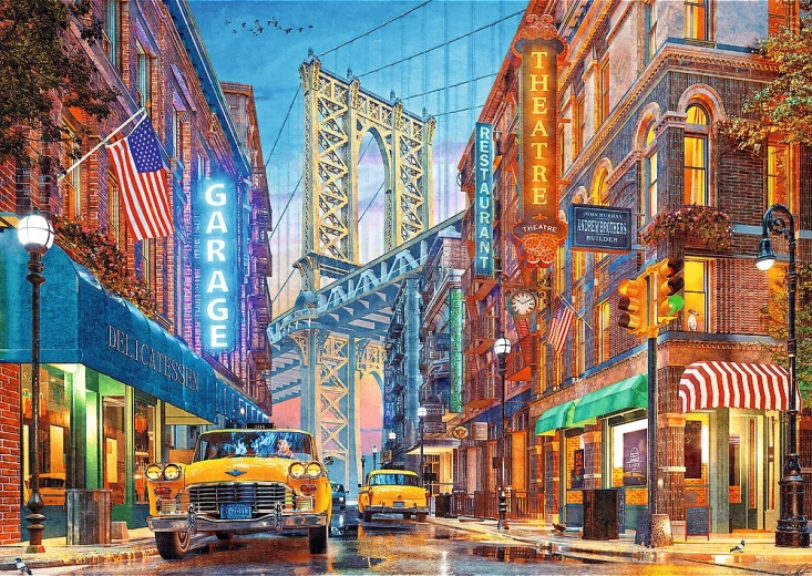 TREFL Puzzle Premium Plus: Vista del puente en Manhattan 500 piezas