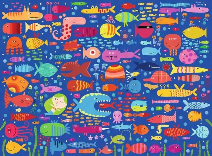 Puzzle Ravensburger Amigos peces XXL 200 piezas