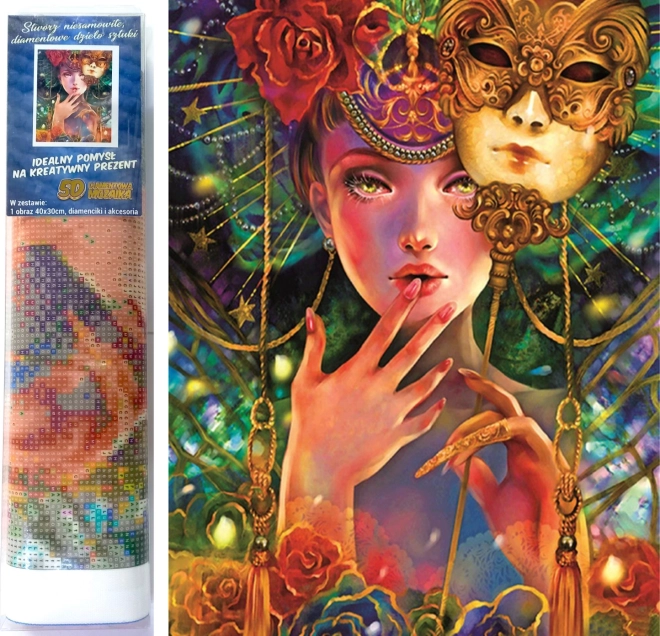 Norimpex pintura de diamantes máscara de carnaval 30x40 cm