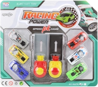 Set de coches deportivos con lanzador