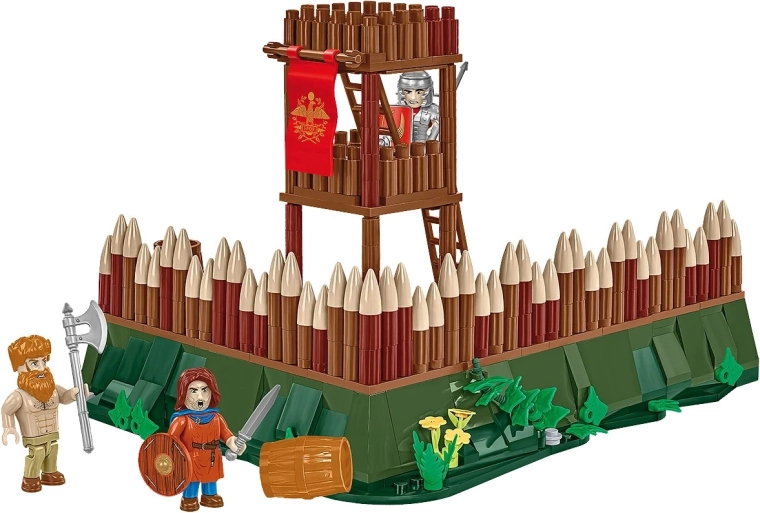 Torre de vigilancia detallada con empalizada