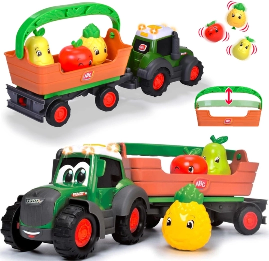 Tractor interactivo Fendt con remolque desmontable y frutas