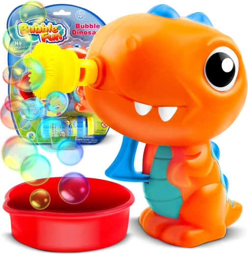 Pompero dinosaurio RICOKIDS – pistola mecánica para burbujas