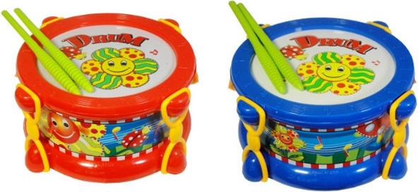 Tambor musical infantil con baquetas