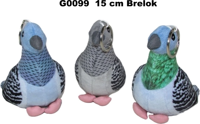 Llavero de peluche paloma 15 cm (3 variantes)