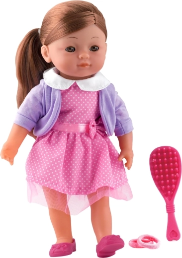 Muñeca de moda Dolls World Elizabeth morena con accesorios, 36 cm