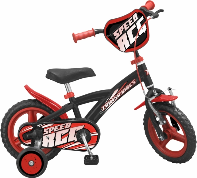 Bicicleta infantil TOIMSA Speed 12" negro‑roja