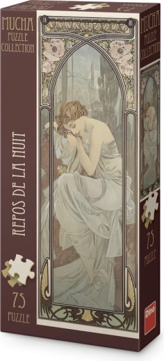 Puzzle panorámico Dino Alfons Mucha – Descanso nocturno (75 piezas)