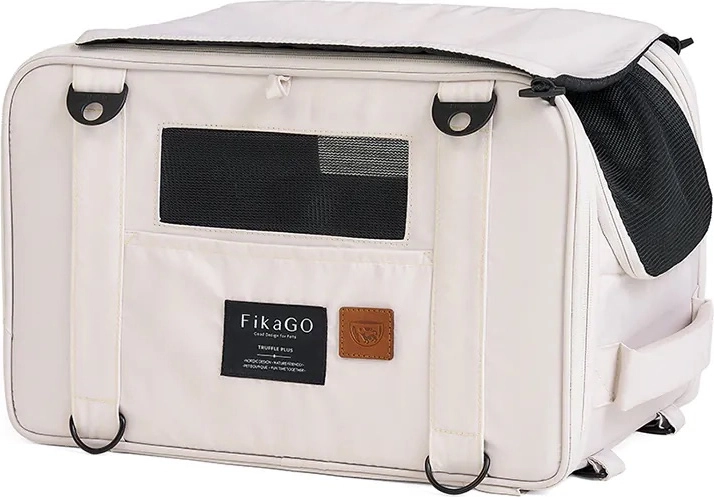 FIKAGO transportín de viaje para perros y gatos Truffle plus creamy cloud