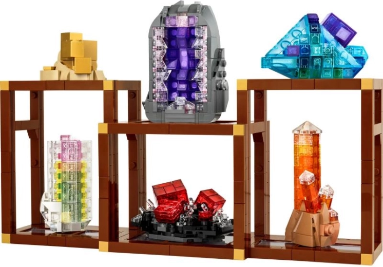 Minerales brillantes con piezas transparentes