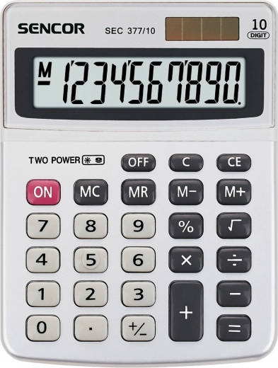 Calculadora de sobremesa SEC con pantalla LCD de 10 dígitos