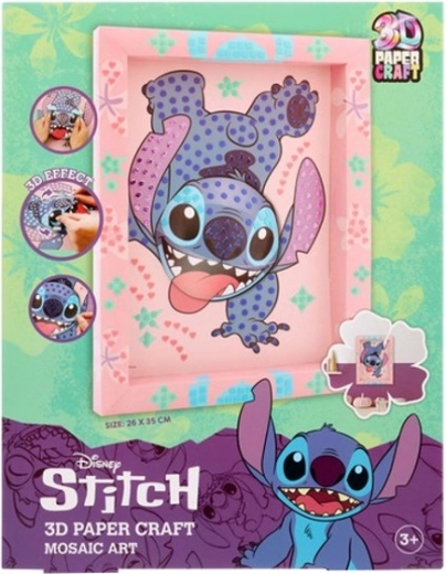 Origami DISNEY cuadro Stitch 3D mosaico de papel 26 × 35 cm