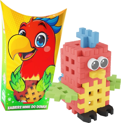 Juego de construcción Mini Waffle Pocket Pets – loro