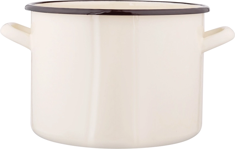 Olla esmaltada Silesia 4,4 l, diámetro 20 cm, crema