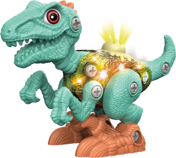 Dinosaurio para atornillar con luz y sonido - 1 pieza