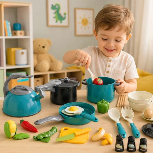 Juego realista de cocinar y servir