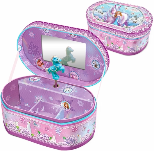 Joyero musical ovalado – caballo y princesa