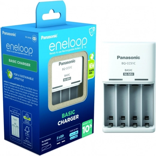 Cargador Eneloop basic sin acumuladores AA/AAA