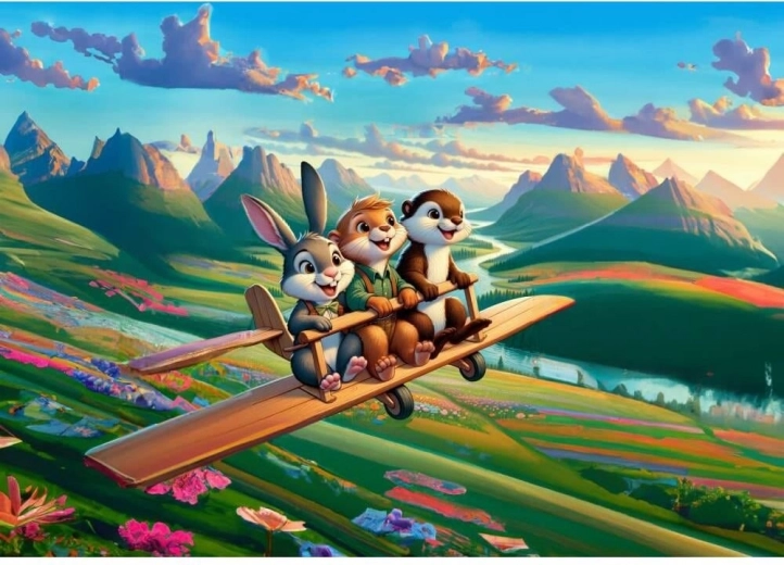 Puzzle Pilotos valientes 100 piezas