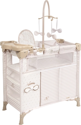 Cuna plegable para muñecas DeCuevas Verona con 5 accesorios