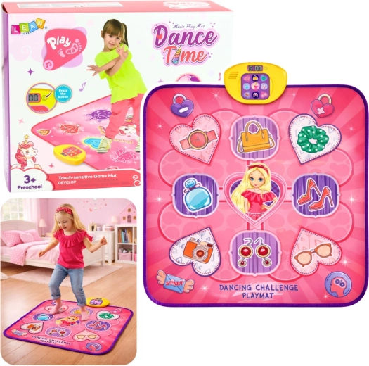 Alfombra de baile interactiva con unicornio con Bluetooth, 5 modos de juego, rosa