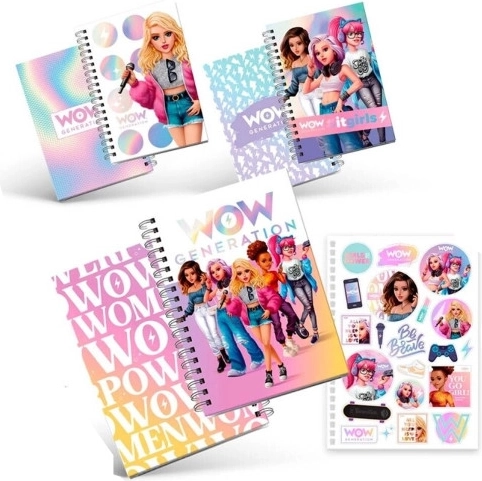 Cuaderno de espiral A5 de 80 hojas con tapa dura WOW Generation Kids