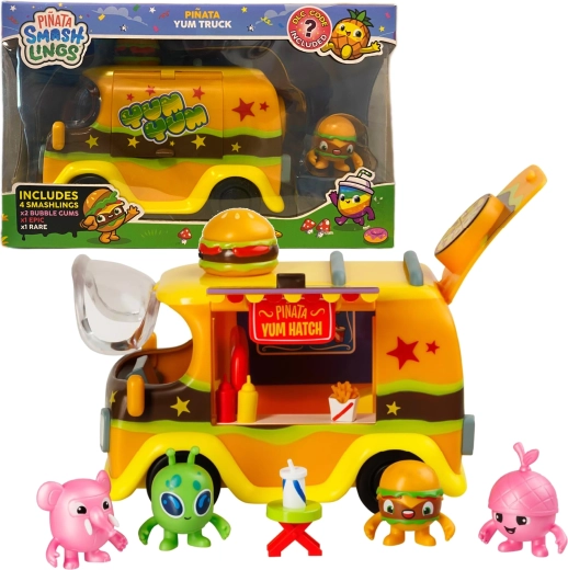 Pinata Smashlings Yum Truck – camión de comida con 4 figuras