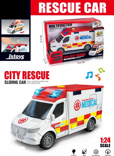 Ambulancia de juguete con efectos