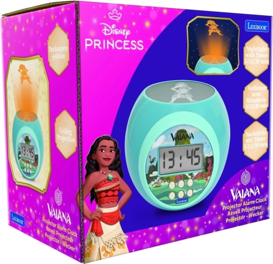 Despertador infantil con proyector DISNEY VAIANA de Lexibook