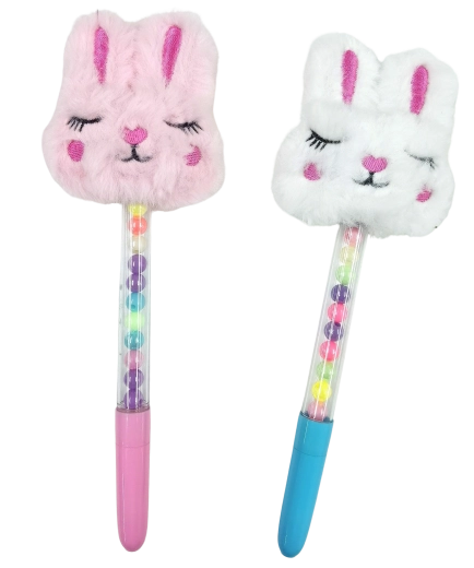 Bolígrafo con conejito de peluche 17 cm - 1 pieza
