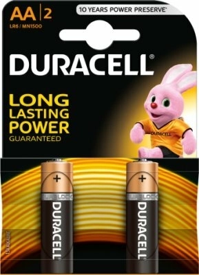 Pilas alcalinas tipo AA Duracell Basic 2 uds