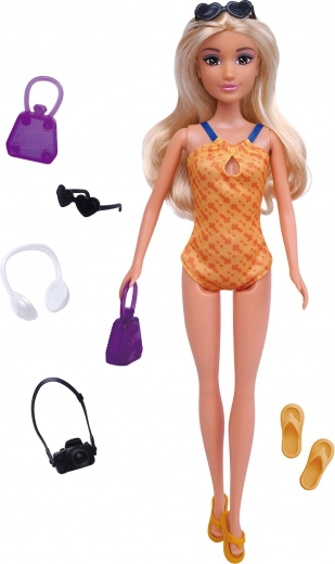 Muñeca en bañador con accesorios