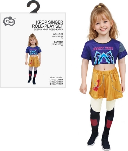 Disfraz infantil de cantante K-pop Mira 130/140 cm