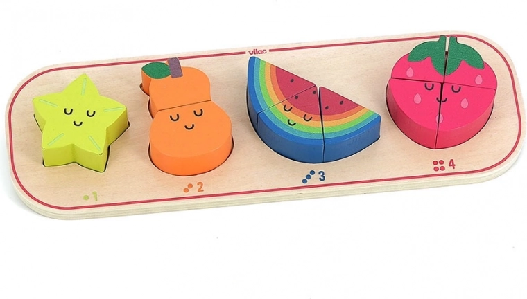 Puzzle encajable Aprendo a contar Frutas Sarah Betz