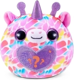 Peluche con corazón brillante y cuerno de unicornio