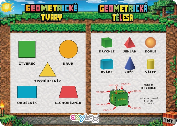Tarjeta educativa A4 formas geométricas Playworld