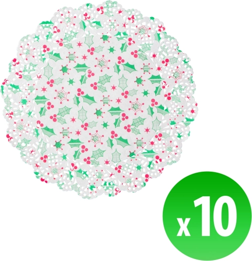 Mantel de papel navideño para debajo del plato, 26,5 cm - 1 unidad