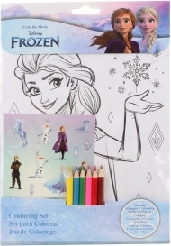 Set de colorear y pegatinas Frozen