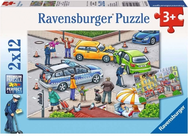 Puzzle Ravensburger Con luz azul en la carretera 2×12 piezas