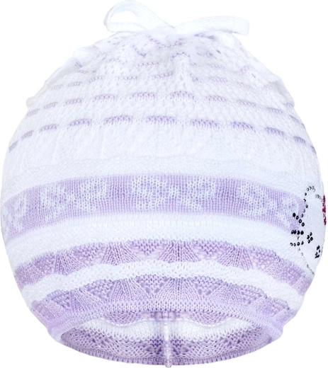 Gorro-braga de punto New Baby gatita morado 3–4 años