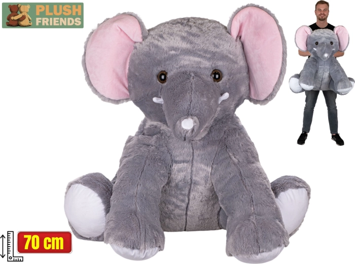 Plush Friends Elefante de peluche sentado 70 cm