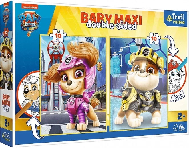 Puzles infantiles de doble cara Baby Maxi 2×10 – La Patrulla Canina, el equipo alegre