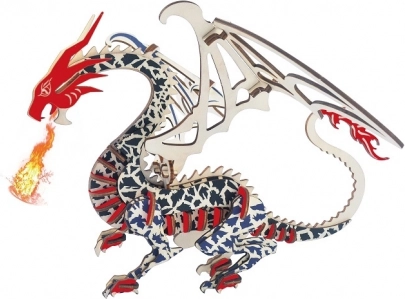 Rompecabezas 3D de madera dragón WOODCRAFT