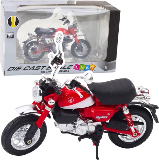 Motocicleta retro metálica roja 1:12
