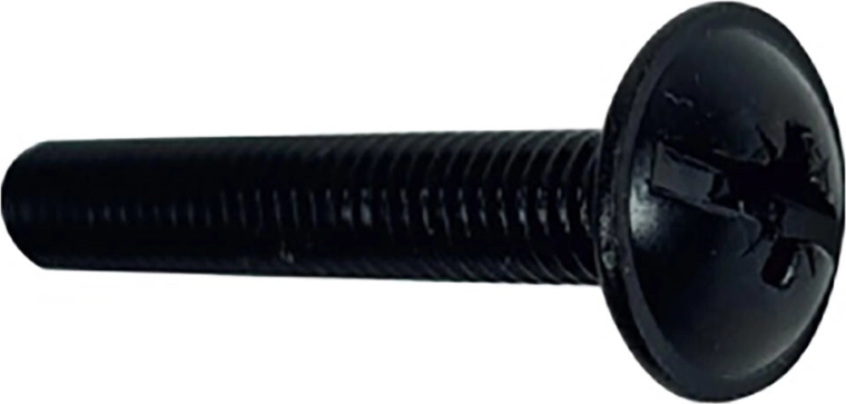 Tornillos con cabeza de marco M4 × 30, negros (15 uds.)
