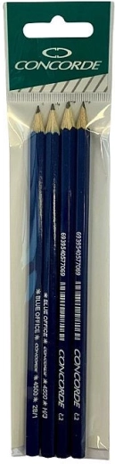 Lápices de grafito CONCORDE Blue Office – juego de 4 uds.