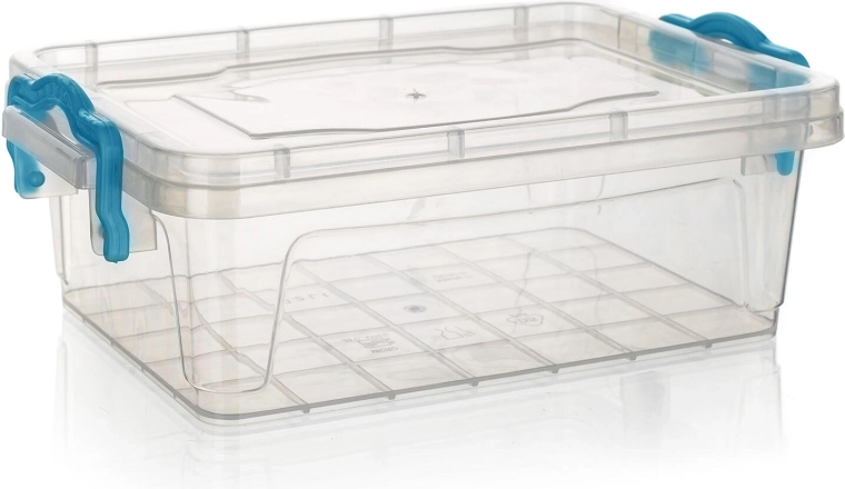 Recipiente Gema rectangular de 0,5 l con asas turquesas