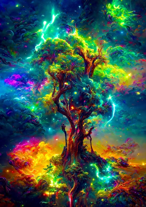 Puzzle Árbol Cósmico de la Vida de 1000 piezas